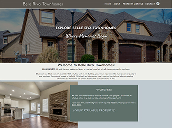 web design for Belle Riva Townhomes
